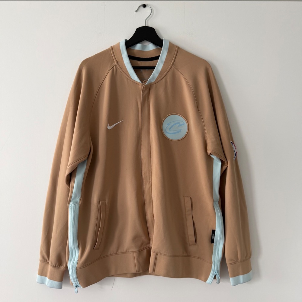 Nike Cleveland Cavaliers NBA Showtime Full-Zip Jacket Tan Blue DN8400-200 XL